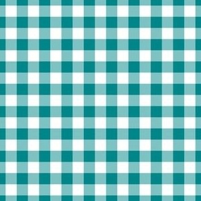 Ultra-Steady Teal Gingham Plaid / Small