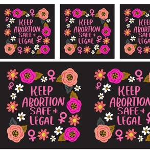 Keep abortion safe and legal 10.5" squares