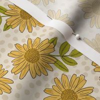 sunflowers on cream background