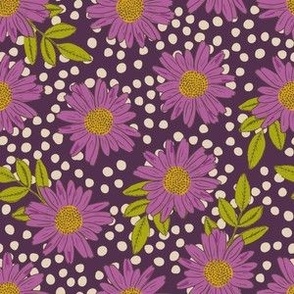 purple on purple daisies