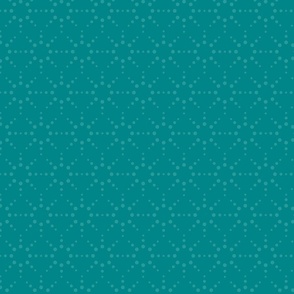 Simple Dots - Teal  // 10 x 10 inch scale // light teal on darker teal geometric dot design fabric by annhurleydesign 