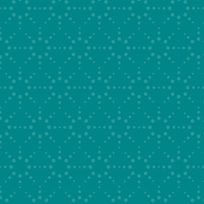 Simple Dots - Teal  // 14 x 14 inch scale // light teal on darker teal geometric dot design fabric by annhurleydesign 