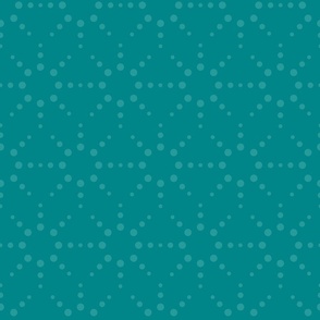 Simple Dots - Teal  // 18 x 18 inch scale // light teal on darker teal geometric dot design fabric by annhurleydesign 