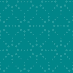 Simple Dots - Teal  // 24 x 24 inch scale // light teal on darker teal geometric dot design fabric by annhurleydesign 