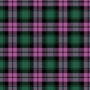 Traditional winter plaid - retro tartan plaid texture in fall colors purple green SMALL