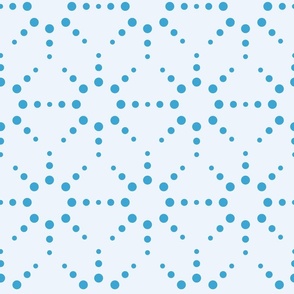 Simple Dots - Blue  // 24 x 24 inch scale // blue on cloud blue geometric dot design fabric by annhurleydesign 