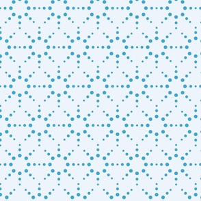 Simple Dots - Blue  // 14 x 14 inch scale // blue on cloud blue geometric dot design fabric by annhurleydesign 