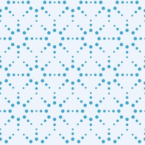 Simple Dots - Blue  // 18 x 18 inch scale // blue on cloud blue geometric dot design fabric by annhurleydesign 