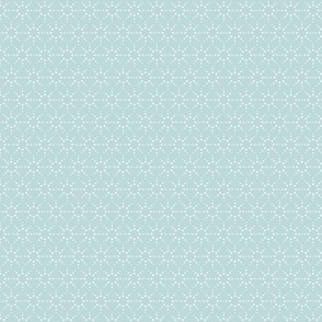 Simple Dots - Blue  // 5 x 5 inch scale // light green geometric dot design fabric by annhurleydesign 