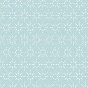Simple Dots - Blue  // 10 x 10 inch scale // light green geometric dot design fabric by annhurleydesign 