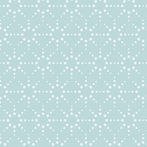 Simple Dots - Blue  // 14 x 14 inch scale // light green geometric dot design fabric by annhurleydesign 