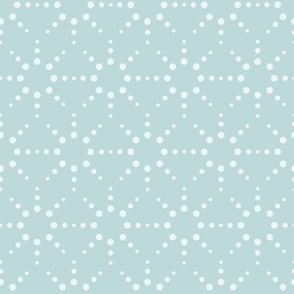 Simple Dots - Blue  // 18 x 18 inch scale // light green geometric dot design fabric by annhurleydesign 