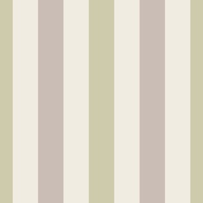 Spaced Stripes | Creamy White, Silver Rust, Thistle Green | Stripe 