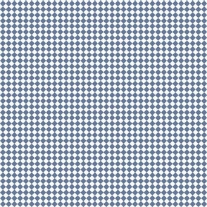 Quartet: Denim Blue & White Diamond Check, Diagonal Checker