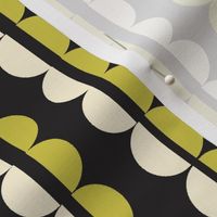 Popcorn Strings (Vertical Lime & Cream on Black) || cut paper garland stripes