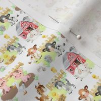 Farm Animals Baby Nursery 3 inches Small 