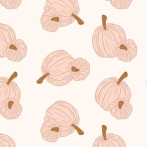 Tossed Pumpkins - Cream_6x6