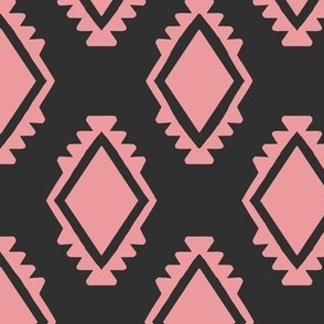 Large Tribal Diamonds Pink