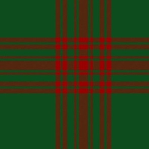 Menzies 1893 red and green tartan, 6" dark 