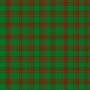 Menzies 1893 red and green tartan, 1" modern colors