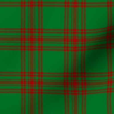 Menzies 1893 red and green tartan, 3" modern colors