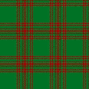 Menzies 1893 red and green tartan, 3" modern colors
