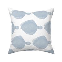 vintage looking illustration Flounder Fish in Beach House Blue and White