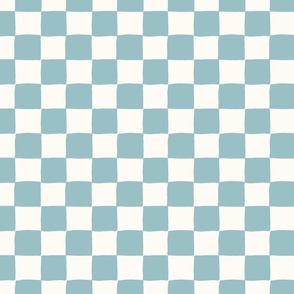 Checkerboard in canal blue LARGE