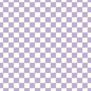 Checkerboard in lilac purple SMALL