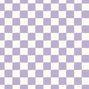 Checkerboard in lilac purple LARGE