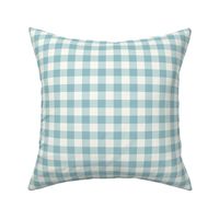 Skylight blue, aqua tablecloth gingham plaid 5 x 5in