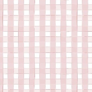 Hand drawn dusty pink checker board