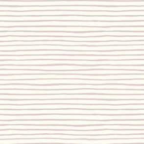 Small Handpainted watercolor wonky uneven stripes - Cotton Candy pink  on cream - Petal Signature Cotton Solids coordinate 