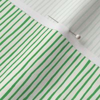 Small Handpainted watercolor wonky uneven stripes - Grass green on cream - Petal Signature Cotton Solids coordinate 