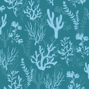 Under the Sea Flora | Marine Life| Blue Green