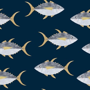 Tuna Fish Indigo Blue Jumbo Large Scale