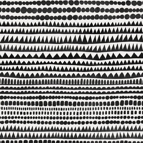 armadillo stripes - black and white