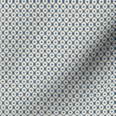 Geometrical Japanese Pattern: Navy Blue Shibori Dots