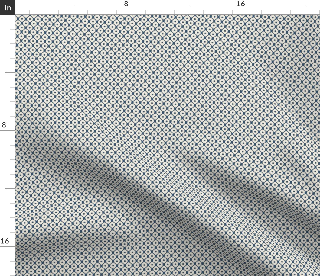 Geometrical Japanese Pattern: Navy Blue Shibori Dots