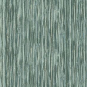 Aegean Blue and Soft Blue-Grey Hand Drawn Stripes // Small Scale