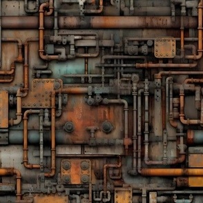 INDUSTRIAL GRUNGE RUST 8 FLWRHT