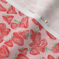 STRAWBERRY PATCH on Candy Pink - 6 inch