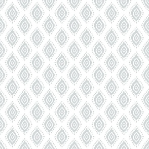 Diamond and dot ikat inverse blue lace and white