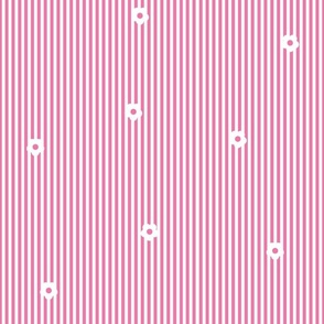 Pink stripe flower pattern