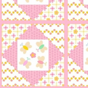Flutterby Blocks Pink 6x6
