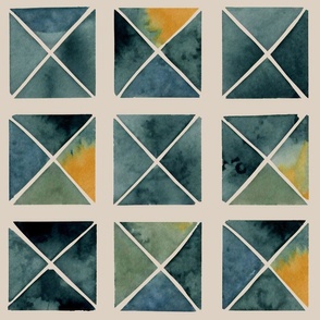 savannah - Watercolor squares L