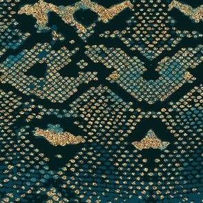 medium // Gorgeous snake skin on teal