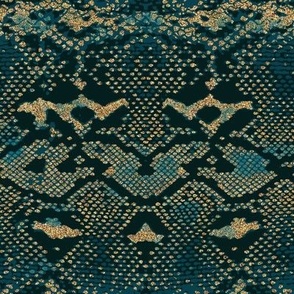 small // Gorgeous snake skin on teal