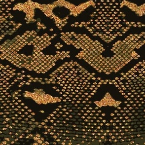 medium // Gorgeous snake skin on olive