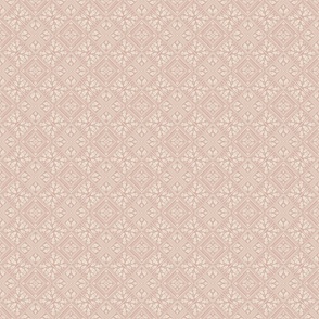 Geometric Botanical // Blush Pink and Cream // Small Scale
